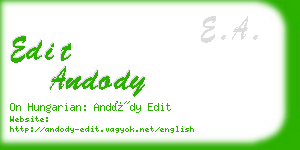 edit andody business card